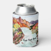 AANPASSEN! Zion National Park Utah Waterverf Blikjeskoeler (Blikje Voorkant)