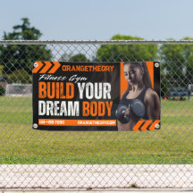 Aanpassen Zwarte Oranje Grunge Gym Vrouw Model