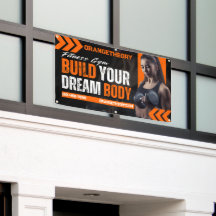 Aanpassen Zwarte Oranje Grunge Gym Vrouw Model