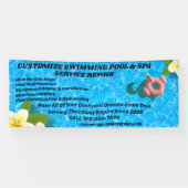 Aanpassen Zwembad Spa onderhoud reparatie Ser Spandoek (Horizontaal)