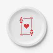 Aanpassende ACE-harten met afspeelkaarten Matig Papieren Bordje (Voorkant)
