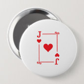 Aanpassende Jack Hearts Suite Afspeelkaarten Moder Ronde Button 4,0 Cm (Voorkant /achterkant)