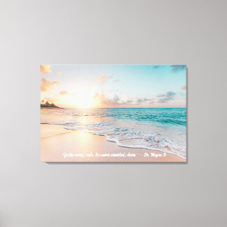 AanpassenDigitale verf - Zee strand Sunset Canvas Afdruk