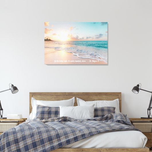 AanpassenDigitale verf - Zee strand Sunset Canvas Afdruk (Insitu (Slaapkamer))