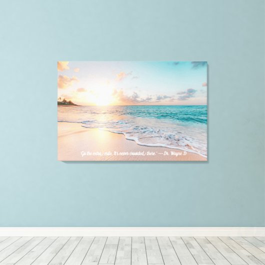 AanpassenDigitale verf - Zee strand Sunset Canvas Afdruk (Insitu (Houten vloer))