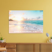 AanpassenDigitale verf - Zee strand Sunset Canvas Afdruk (Insitu (Woonkamer))