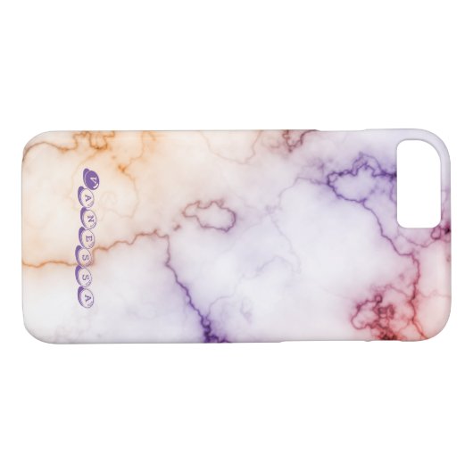 Aanpassing kleurmarmerpatroon Case-Mate iPhone case (Achterkant (Horizontaal))