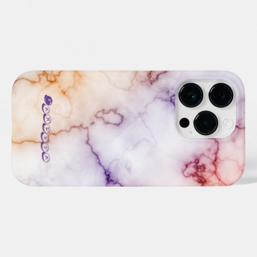 Aanpassing kleurmarmerpatroon Case-Mate iPhone case (Achterkant (horizontaal))