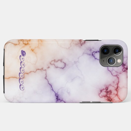 Aanpassing kleurmarmerpatroon Case-Mate iPhone case (Achterkant (horizontaal))