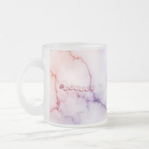 Aanpassing kleurmarmerpatroon matglas koffiemok