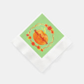 Aanpassing Thanksgiving Waterverf pompoen cocktail Servet (Hoek)