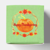 Aanpassing Thanksgiving Waterverf pompoen op groen Bedankdoosjes (Bovenkant)