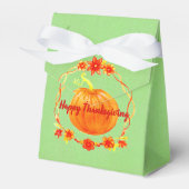 Aanpassing Thanksgiving Waterverf pompoen op groen Bedankdoosjes (Voorkant Zijde)