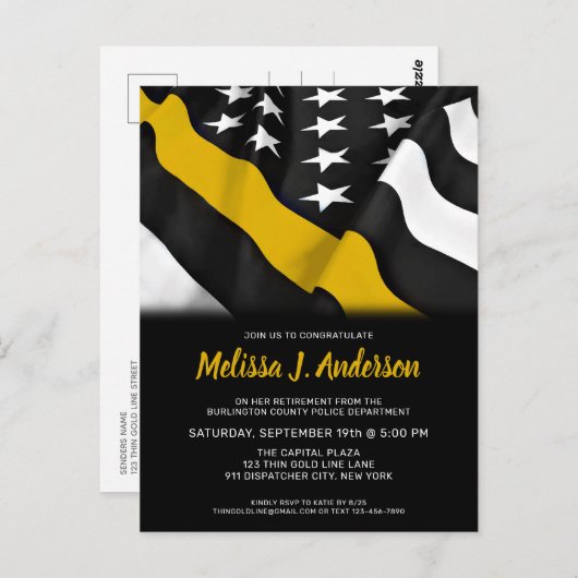 Aanpassing uitzending verzender-systeem Aangepaste Briefkaart (Voorkant / Achterkant)