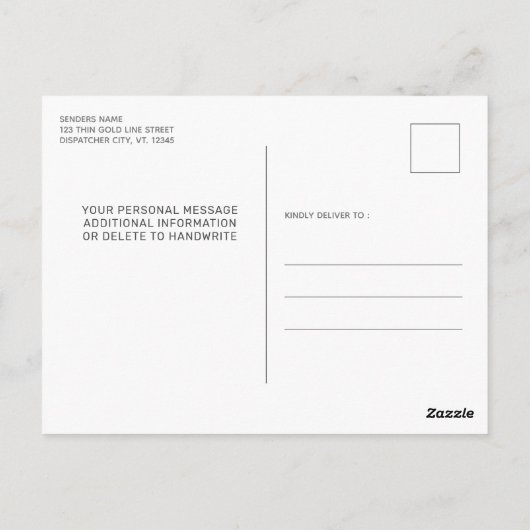 Aanpassing uitzending verzender-systeem Aangepaste Briefkaart (Achterkant)