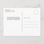 Aanpassing uitzending verzender-systeem Aangepaste Uitnodiging Briefkaart (Achterkant)