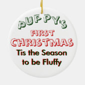 AANPASSING VAN de eerste kerstdag van je pop Keramisch Ornament (Achterkant)