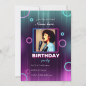 Aanpassing van de uitnodiging van de neonmuziekver (Voorkant)