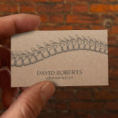 Aanpassing van de wervelkolom Therapist Rustic Kra Afsprakenkaartje