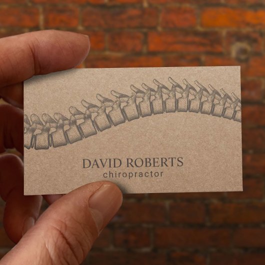 Aanpassing van de wervelkolom Therapist Rustic Kra Afsprakenkaartje