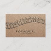 Aanpassing van de wervelkolom Therapist Rustic Kra Afsprakenkaartje (Voorkant)