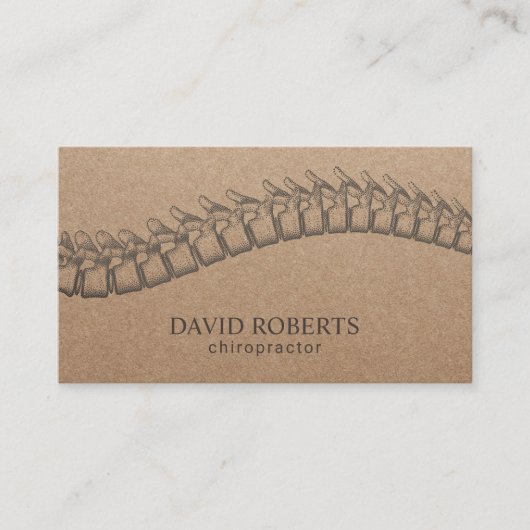 Aanpassing van de wervelkolom Therapist Rustic Kra Afsprakenkaartje (Voorkant)