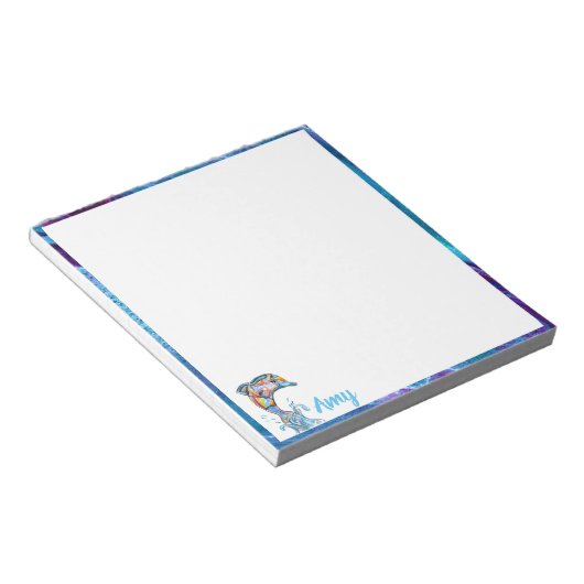 Aanpassing van dolfijnen in kleurenpotlood notitieblok (Schuin)