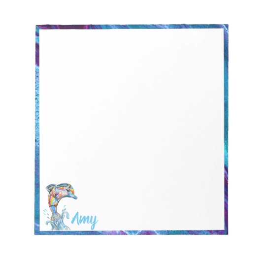 Aanpassing van dolfijnen in kleurenpotlood notitieblok (Voorkant)