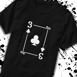 Aanpassing van drie clusters Suite Afspeelkaarten T-shirt