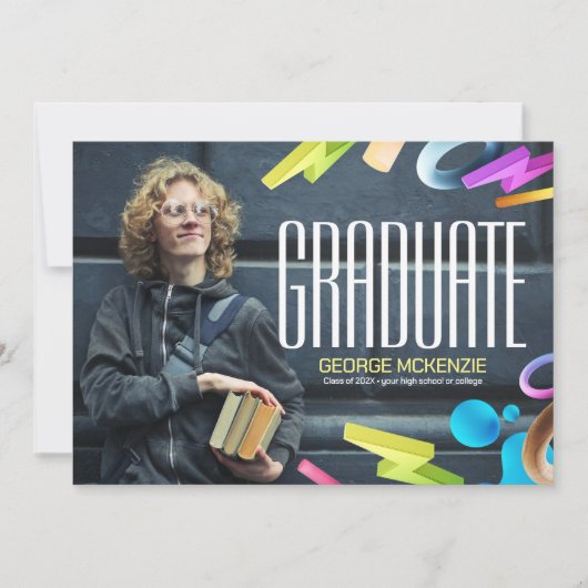 Aanpassing van fancy afstuderen kaart (Voorkant)