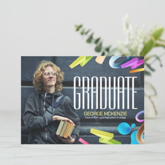 Aanpassing van fancy afstuderen kaart (Staand voorkant)