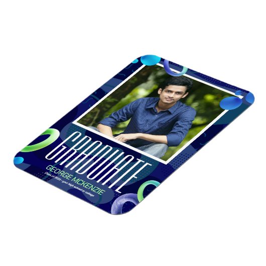 Aanpassing van fancy blauw afstuderen magneet (Linkerzijde)