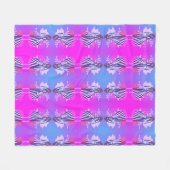 Aanpassing van het paarse patroon mode design teen fleece deken (Voorkant (Horizontaal))