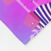 Aanpassing van het paarse patroon mode design teen fleece deken (Hoek)