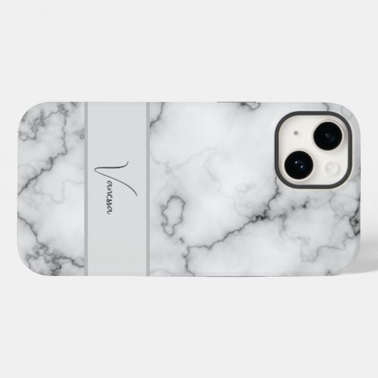Aanpassing van marmer Pattern Case-Mate iPhone Case (Achterkant (horizontaal))