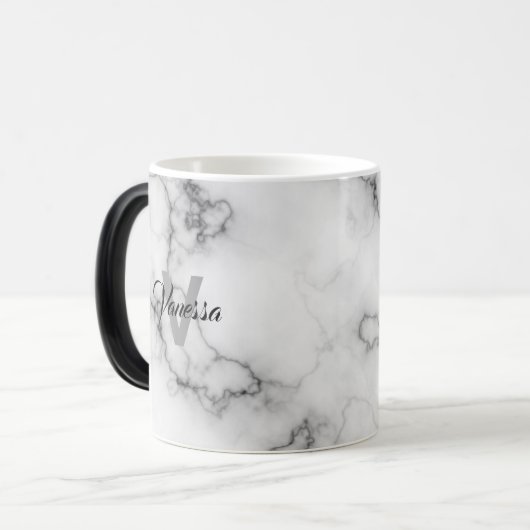 Aanpassing van marmer Pattern Magische Mok (Voorkant links)