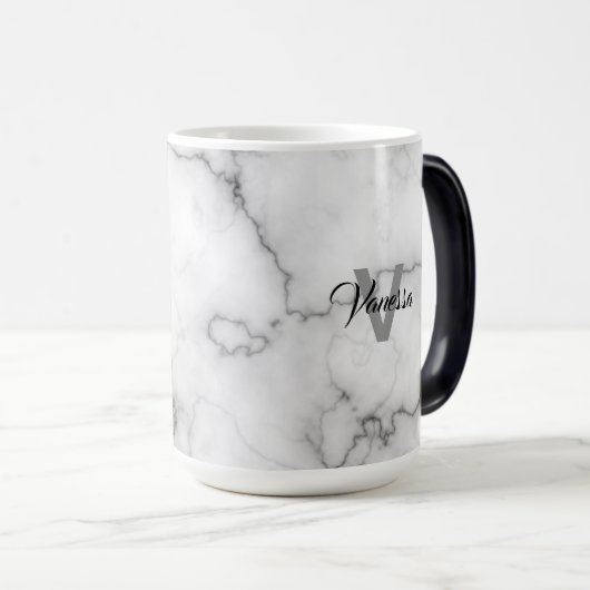 Aanpassing van marmer Pattern Magische Mok (Voorkant rechts)