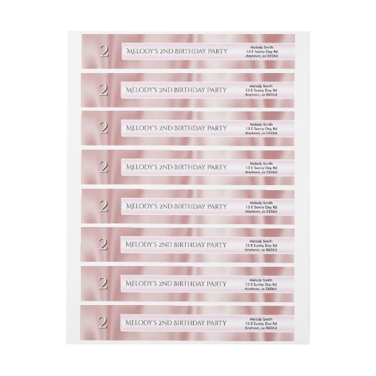 Aanpassing van merk Faux Girly Pink Satin Fabric (Vel)