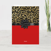 Aanpassing van Red Black Gold Leopard-afdrukken op Kaart (Achterkant)