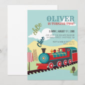 Aanpassing van treinkaartje voor Kinder treinen Kaart (Voorkant / Achterkant)