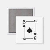 Aanpassing van vijf spaden Suite Afspeelkaarten Mo Magneet (Voorkant / Achterkant)