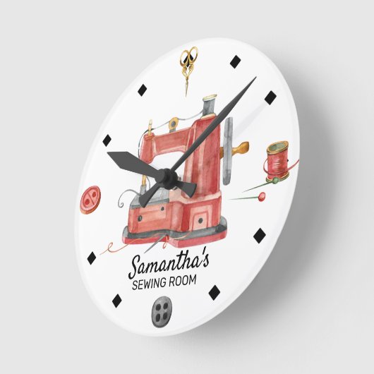 Aanpassing waterverf naaimachine Aangepast Ronde Klok (Hoek)