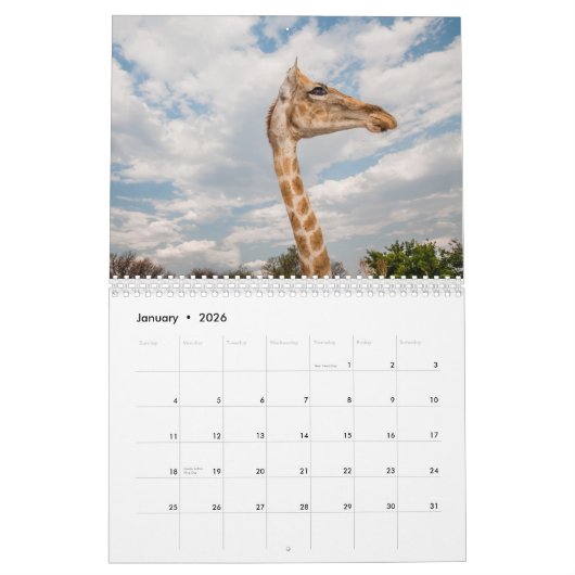 Aanpassing Wildlife Calender Kalender (Jan 2026)
