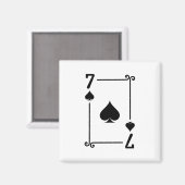 Aanpassing zeven spades Suit Afspeelkaarten Modern Magneet (Voorkant / Achterkant)