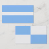 AANPASSINGSBARE Babyblauw & wit Visitekaartje (Voorkant / Achterkant)