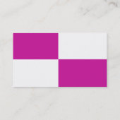 AANPASSINGSBARE Hot Pink & White Visitekaartje (Achterkant)