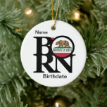 AanpassingsBORN Huntington Beach California Keramisch Ornament<br><div class="desc">Huntington Beach California</div>