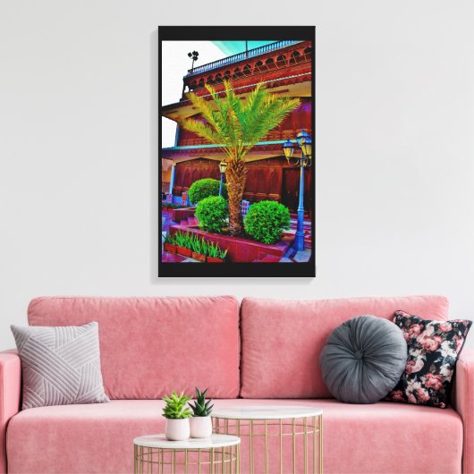 Aanpassingsdatumstructuur Canvas Afdruk (Insitu (Woonkamer))