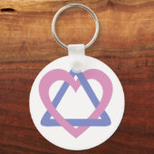 Aanpassingsdriehoek roze blauw sleutelhanger (Voorkant)