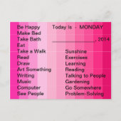 Aanpassingsprogramma's dagelijkse lijst met adapti briefkaart (Voorkant)